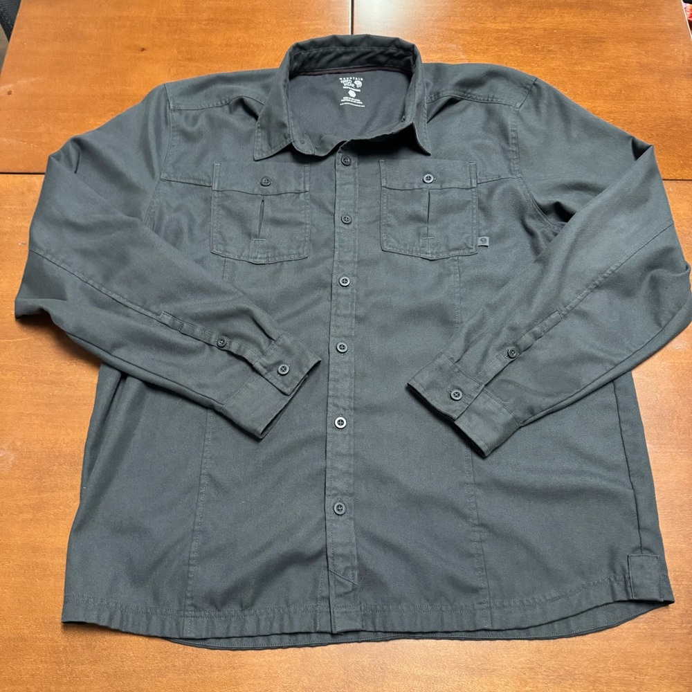 Mountain Hardware Dark Gray Button Down Casual‎ S… - image 13